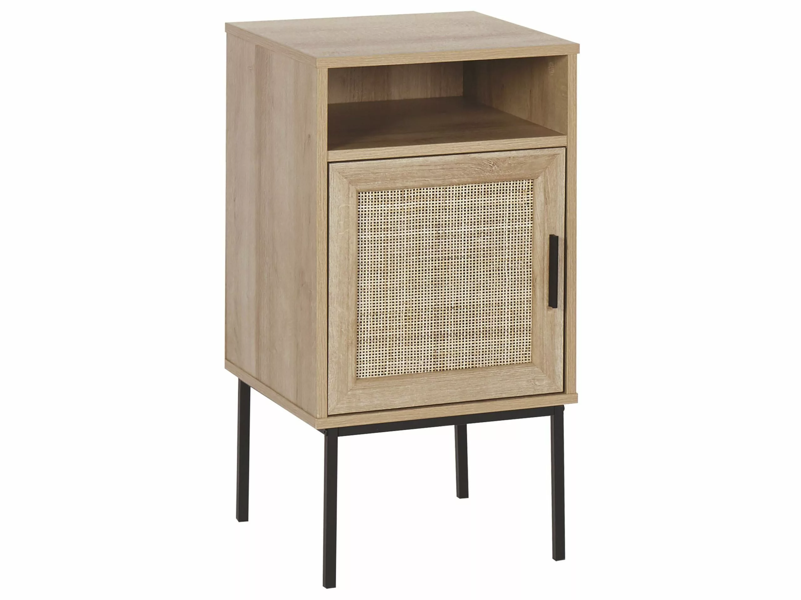 Beliani Nachtkastje Rotan Lichtbruin PASCO