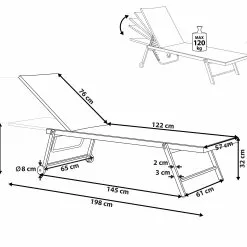 Beliani Ligstoel Aluminium Rood PORTOFINO -Exporteren Stoelen Winkel undef src sa picid 804360 type whitesh image scaled
