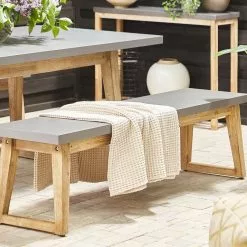 Beliani Tuinset 6-zits Betonlook/acaciahout Grijs ORIA -Exporteren Stoelen Winkel undef src sa picid 804549 type whitesh image scaled