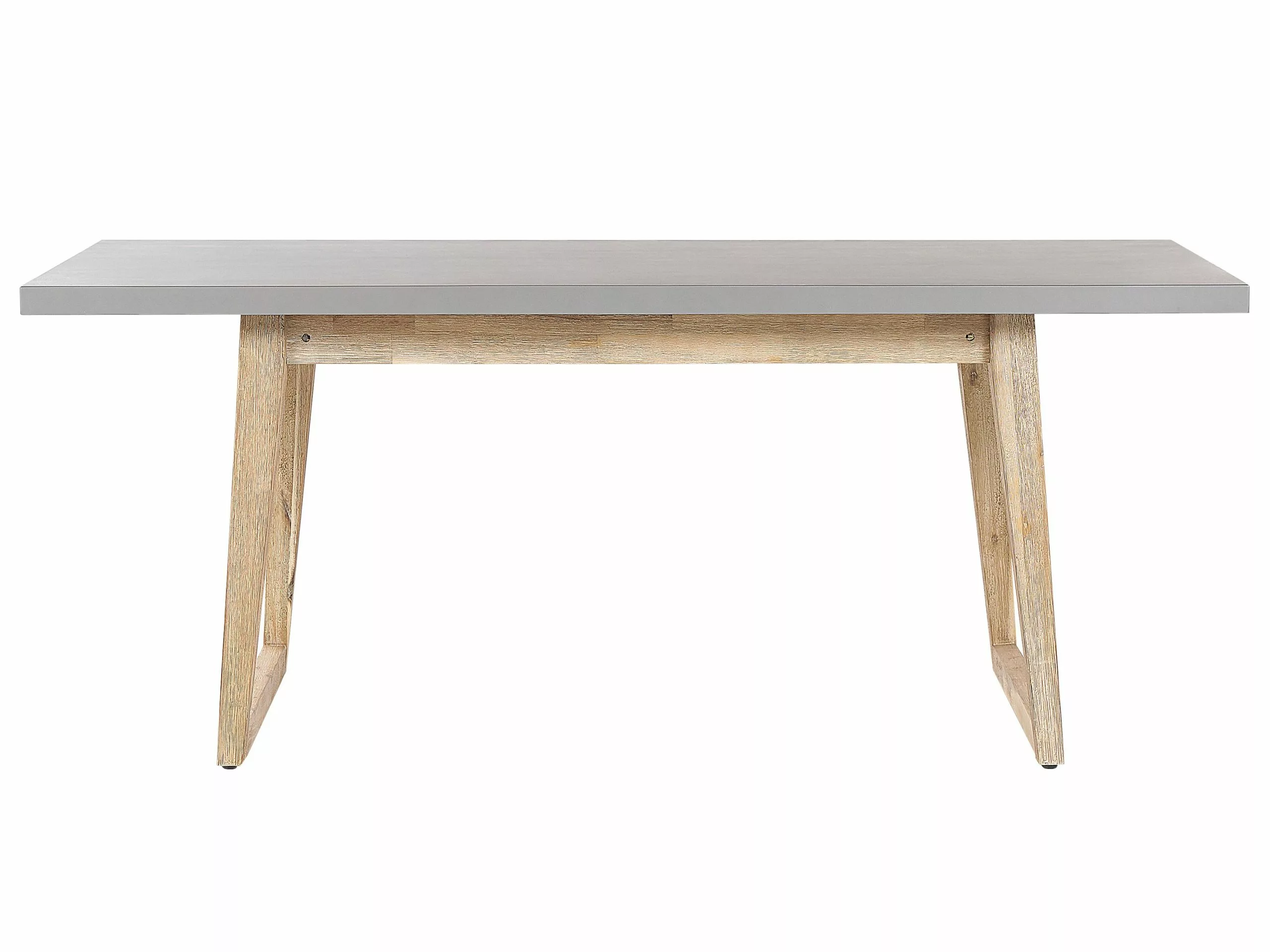 Beliani Tuintafel Acaciahout Betonlook Grijs/lichtbruin 180 X 90 Cm ORIA - Afbeelding 4