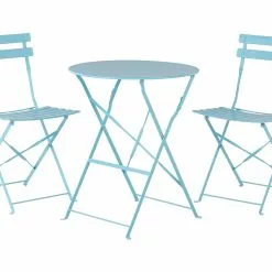 Beliani Balkonset Metaal Blauw FIORI