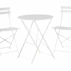 Beliani Balkonset Metaal Wit FIORI