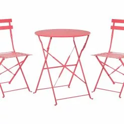 Beliani Balkonset Metaal Rood FIORI