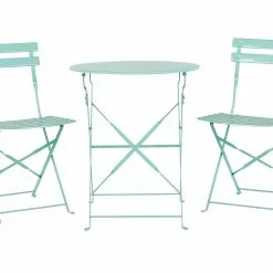 Beliani Balkonset Metaal Mintgroen FIORI