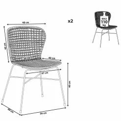 Beliani Eetkamerstoel Set Van 2 Rotan Zwart ELFROS 21 Beliani Eetkamerstoel Set Van 2 Rotan Zwart ELFROS -Exporteren Stoelen Winkel undef src sa picid 805384 type whitesh image scaled