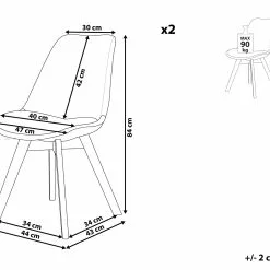 Beliani Eetkamerstoel Set Van 2 Fluweel Groen DAKOTA II -Exporteren Stoelen Winkel undef src sa picid 805396 type whitesh image scaled