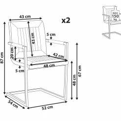 Beliani Eetkamerstoel Set Van 2 Kunstleer Bruin BRANDOL 19 Beliani Eetkamerstoel Set Van 2 Kunstleer Bruin BRANDOL -Exporteren Stoelen Winkel undef src sa picid 805638 type whitesh image scaled