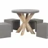 Beliani Tuinset Rond Beton Grijs OLBIA/TARANTO -Exporteren Stoelen Winkel undef src sa picid 806397 type whitesh image