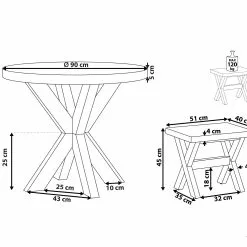 Beliani Tuinset Rond Beton Grijs OLBIA -Exporteren Stoelen Winkel undef src sa picid 806442 type whitesh image 1 scaled