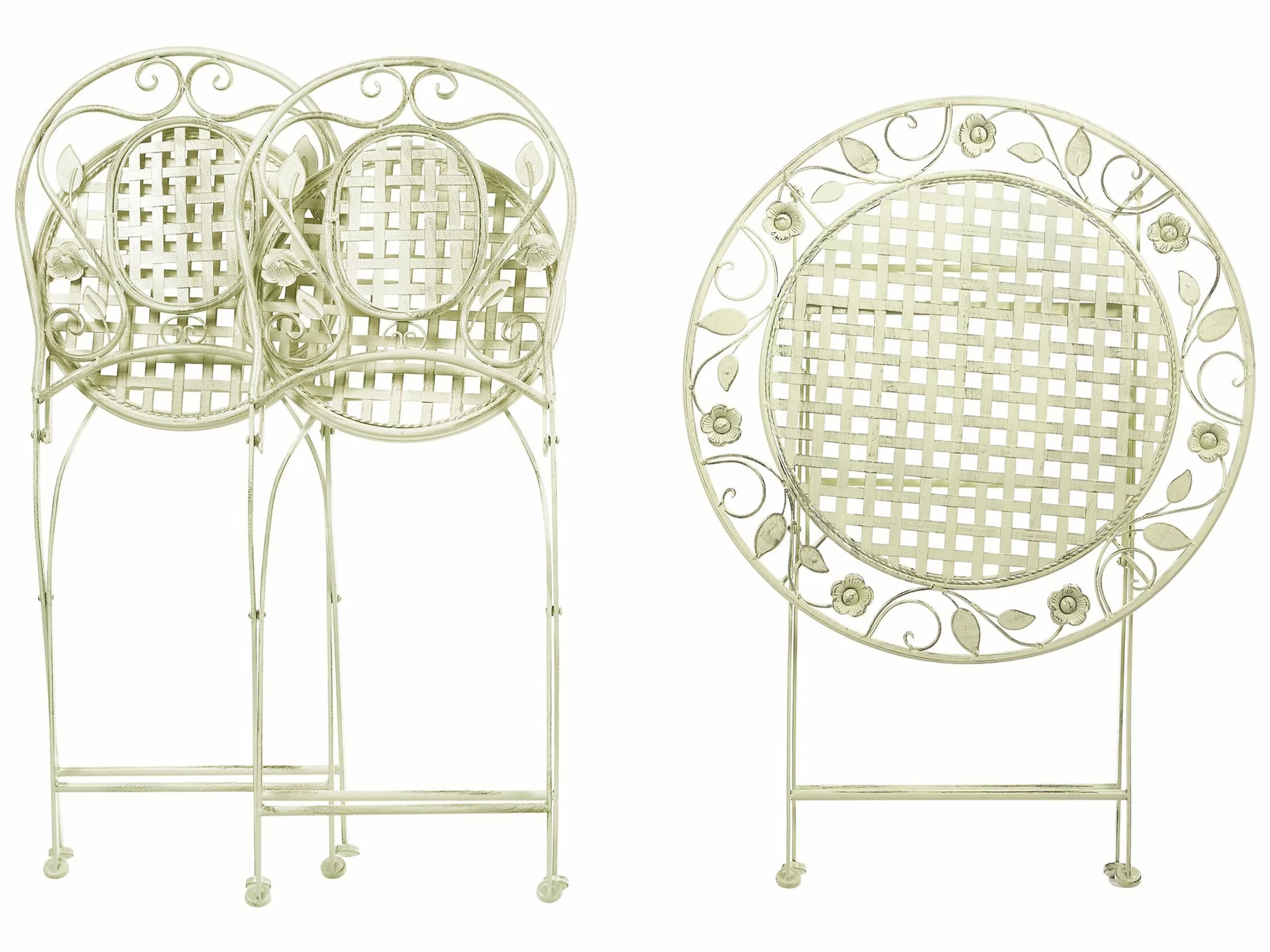 Beliani Balkonset Inklapbaar Metaal Lichtgroen BIVIO - Afbeelding 3