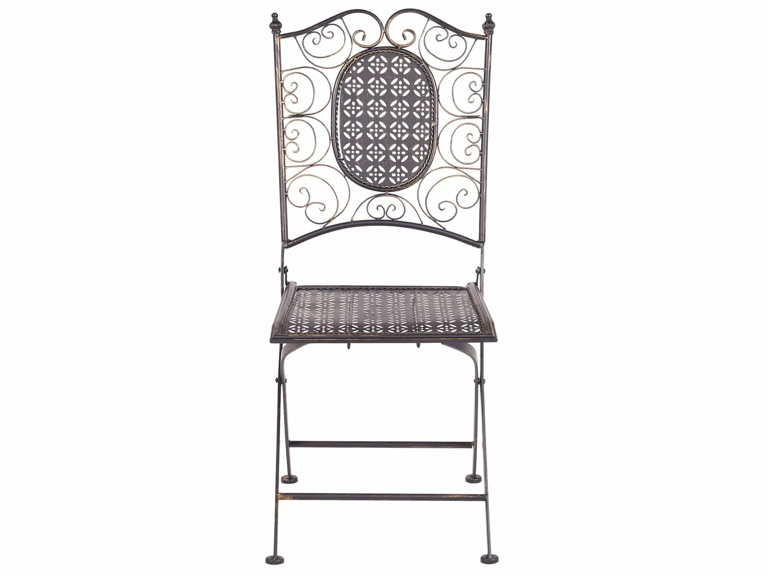 Beliani Balkonset Inklapbaar Metaal Zwart BORMIO 8 Beliani Balkonset Inklapbaar Metaal Zwart BORMIO - Afbeelding 6