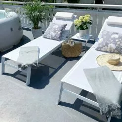 Beliani Ligstoel Aluminium Wit CATANIA II -Exporteren Stoelen Winkel undef src sa picid 806826 type whitesh image