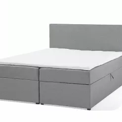 Beliani Boxspring Stof Grijs Met Opbergruimte In Diverse Formaten SENATOR -Exporteren Stoelen Winkel undef src sa picid 807505 type whitesh image