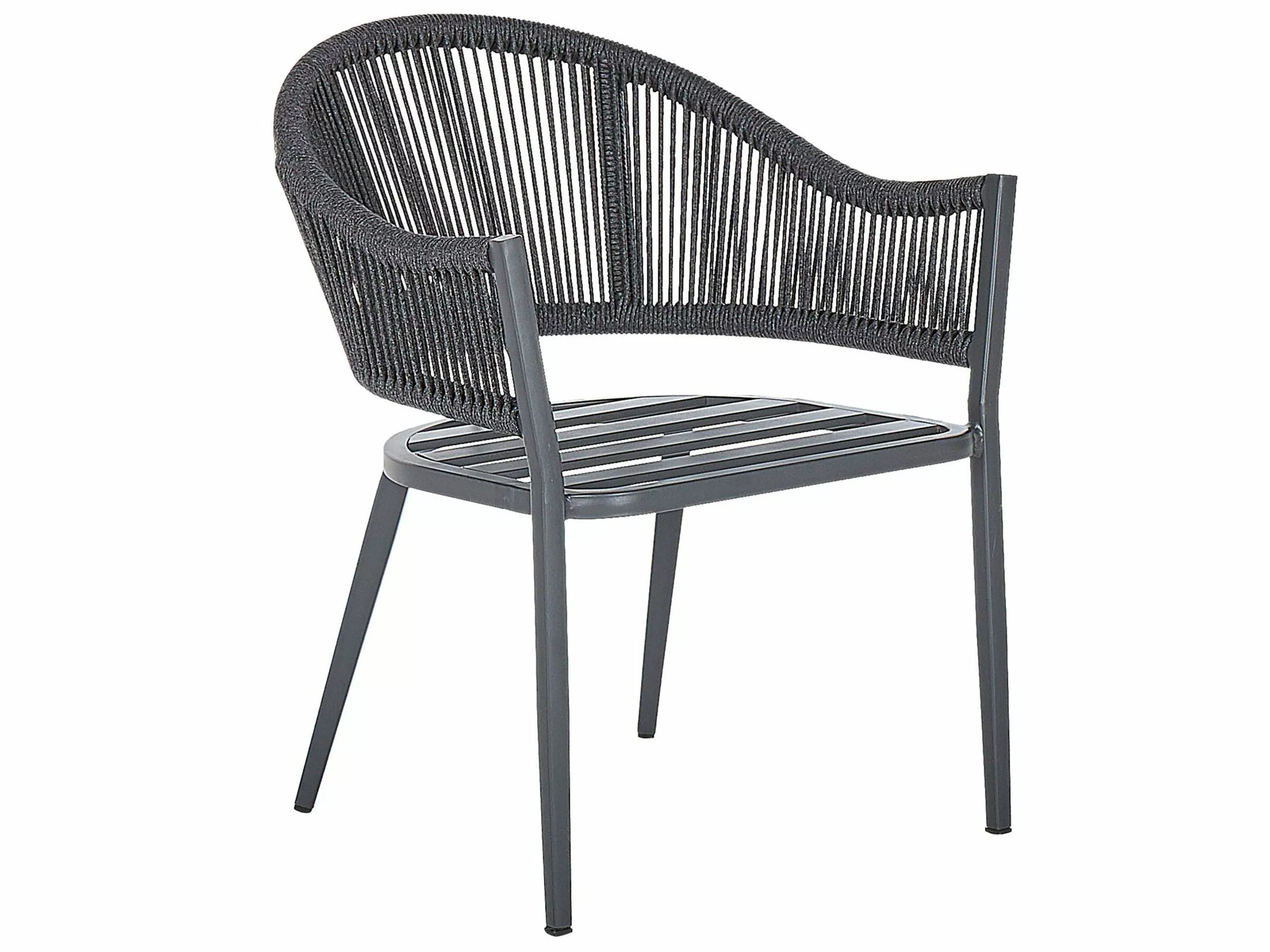 Beliani Tuinstoel Set Van 2 Aluminium Grijs MILETO - Afbeelding 4