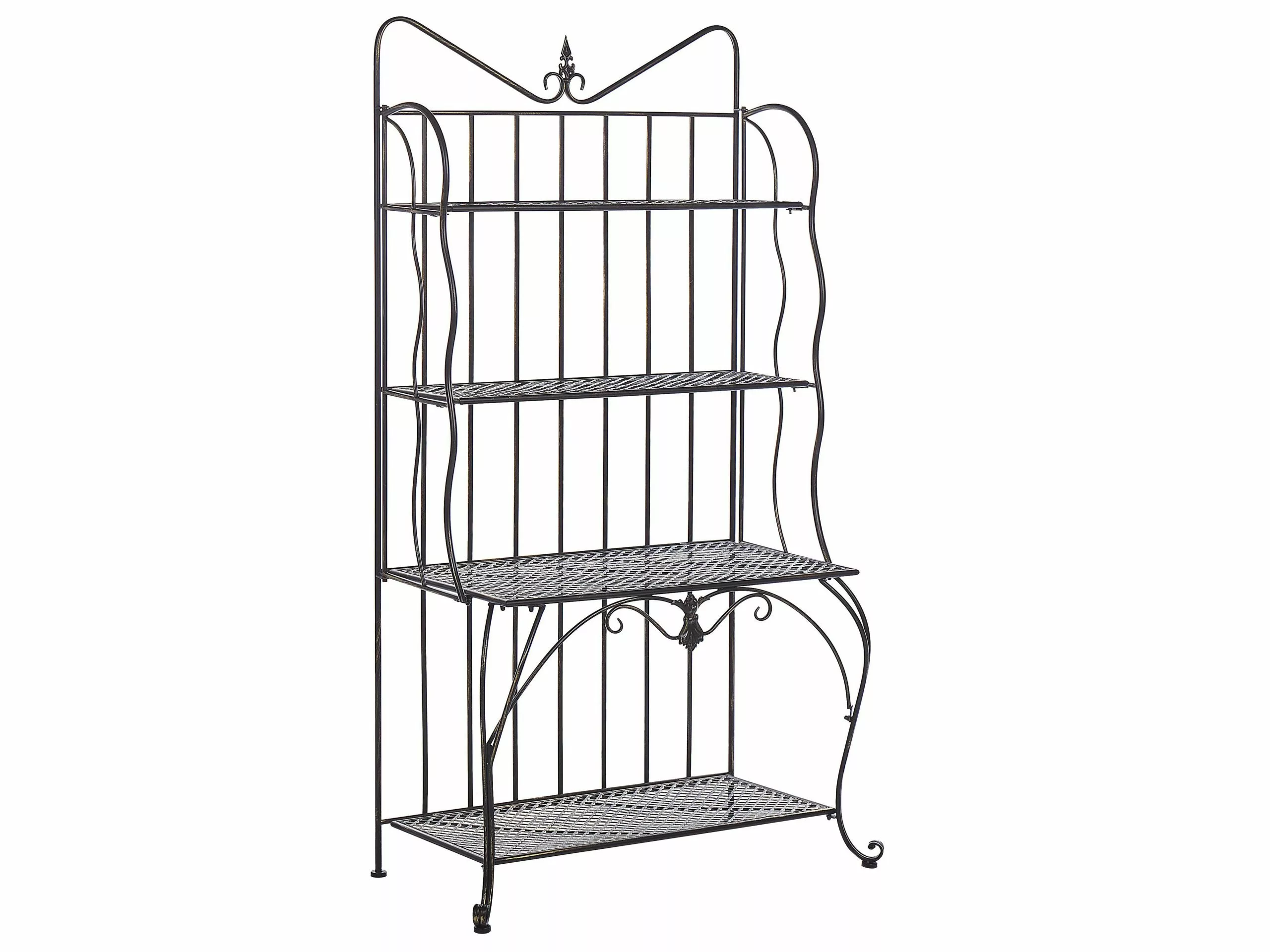 Beliani Tuinkast Inklapbaar Metaal Zwart PAVONA