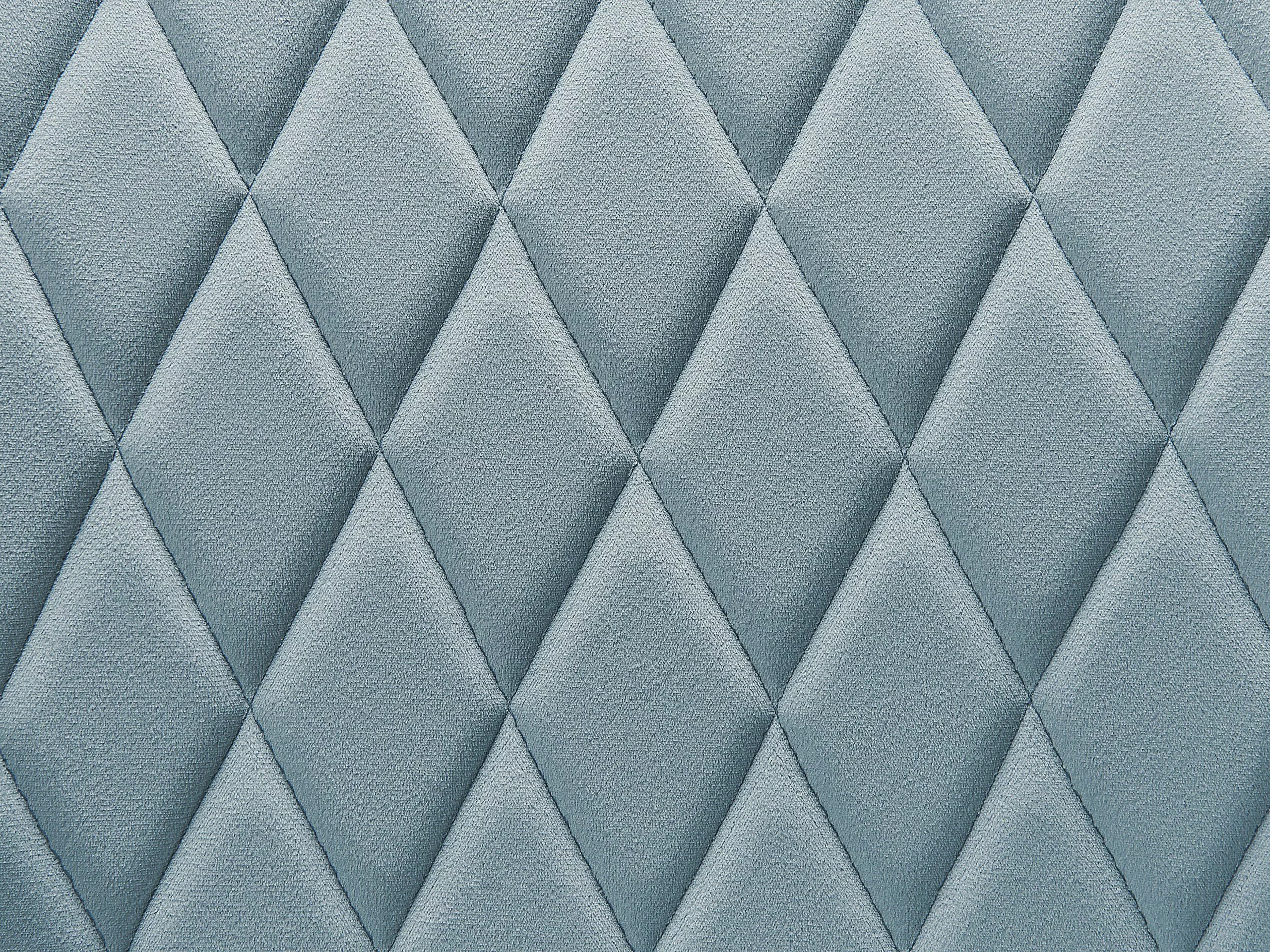 Beliani Eetkamerstoel Set Van 2 Fluweel Lichtblauw ARCATA - Afbeelding 9