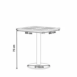 Beliani Tuin Bistrotafel Hout Bruin 60 X 60 Cm PALMI 17 Beliani Tuin Bistrotafel Hout Bruin 60 X 60 Cm PALMI -Exporteren Stoelen Winkel undef src sa picid 809058 type whitesh image scaled