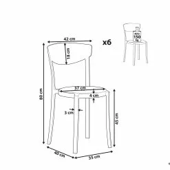 Beliani Eetkamerstoel Set Van 6 Kunststof Blauw VIESTE -Exporteren Stoelen Winkel undef src sa picid 809125 type whitesh image scaled