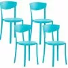 Beliani Eetkamerstoel Set Van 4 Kunststof Blauw VIESTE -Exporteren Stoelen Winkel undef src sa picid 809194 type whitesh image