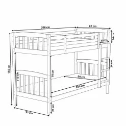 Beliani Stapelbed Hout Donkerblauw 90 X 200 Cm REVIN -Exporteren Stoelen Winkel undef src sa picid 809266 type whitesh image scaled