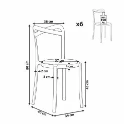 Beliani Eetkamerstoel Set Van 6 Kunststof Blauw CAMOGLI -Exporteren Stoelen Winkel undef src sa picid 809314 type whitesh image scaled