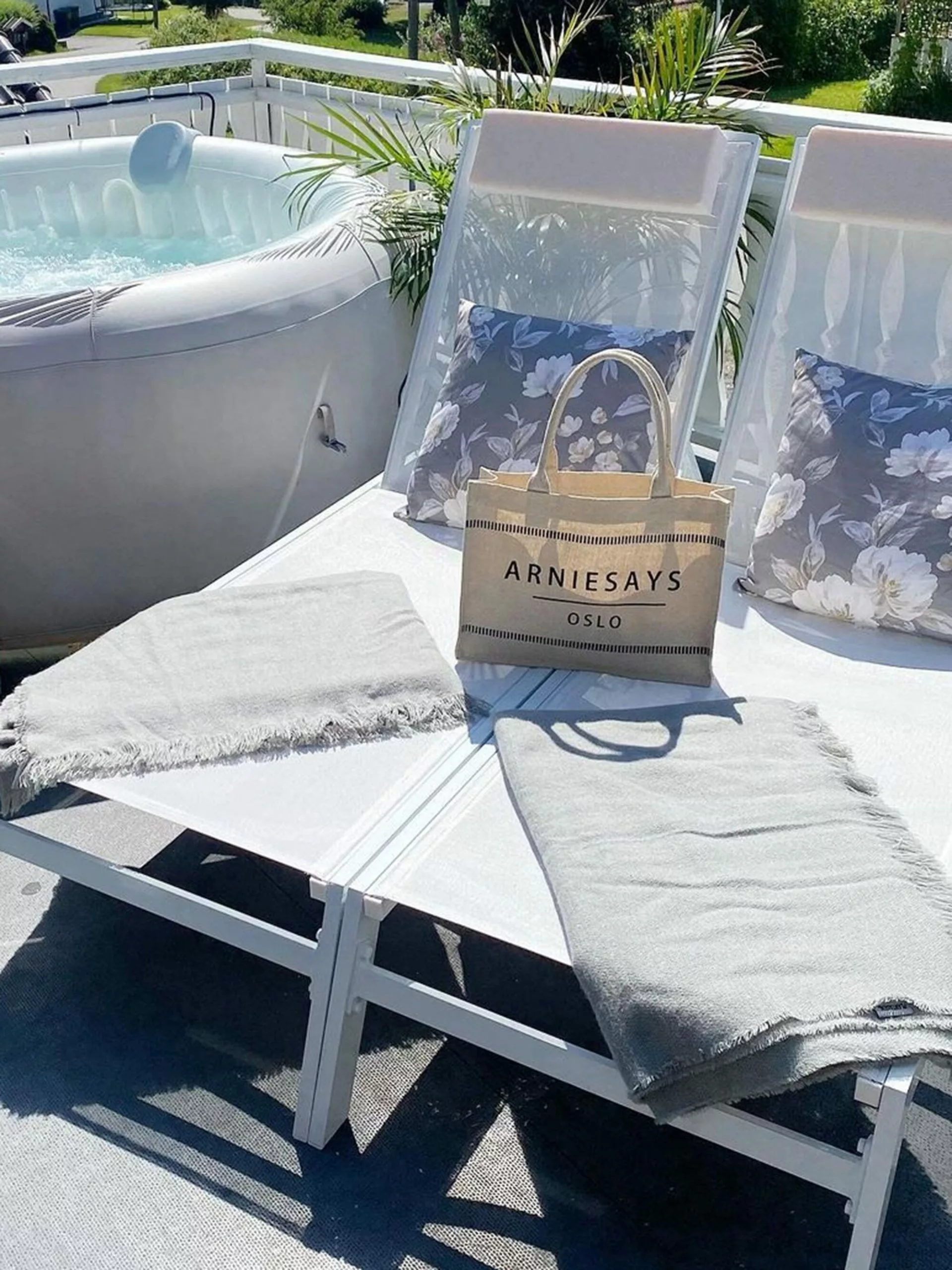 Beliani Ligstoel Aluminium Wit CATANIA II - Afbeelding 6