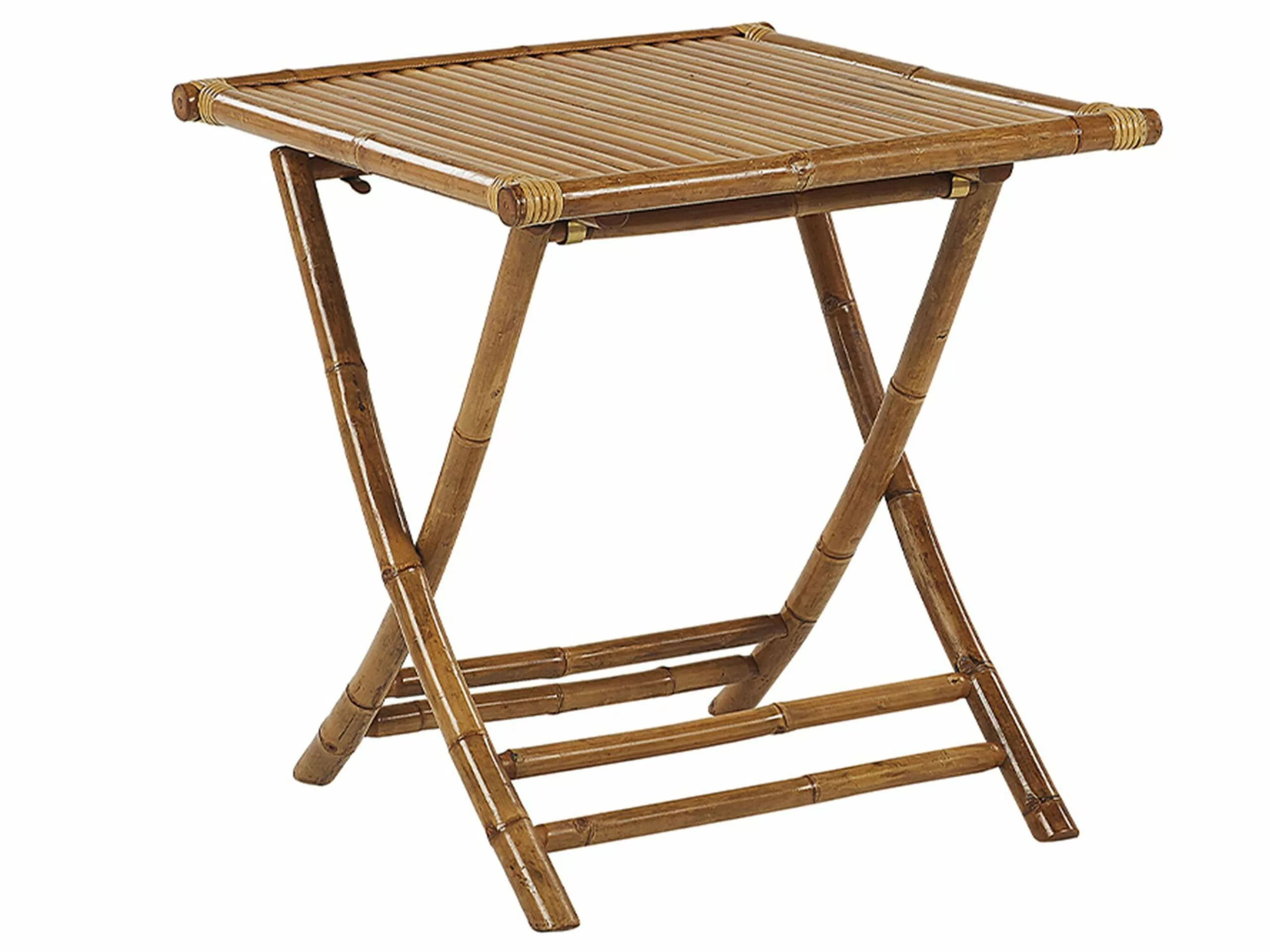 Beliani Balkonset Bamboehout Lichtbruin/cremewit MOLISE - Afbeelding 10