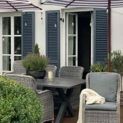 Beliani Tuinset Aluminium/rotan Grijs CASCAIS -Exporteren Stoelen Winkel undef src sa picid 809923 type whitesh image