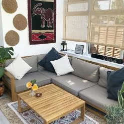 Beliani Loungeset 5-zits Acaciahout Bruin TIMOR -Exporteren Stoelen Winkel undef src sa picid 810274 type whitesh image