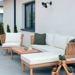 Beliani Loungeset 4-zits Acaciahout Crème CREMONA -Exporteren Stoelen Winkel undef src sa picid 810505 type whitesh image scaled