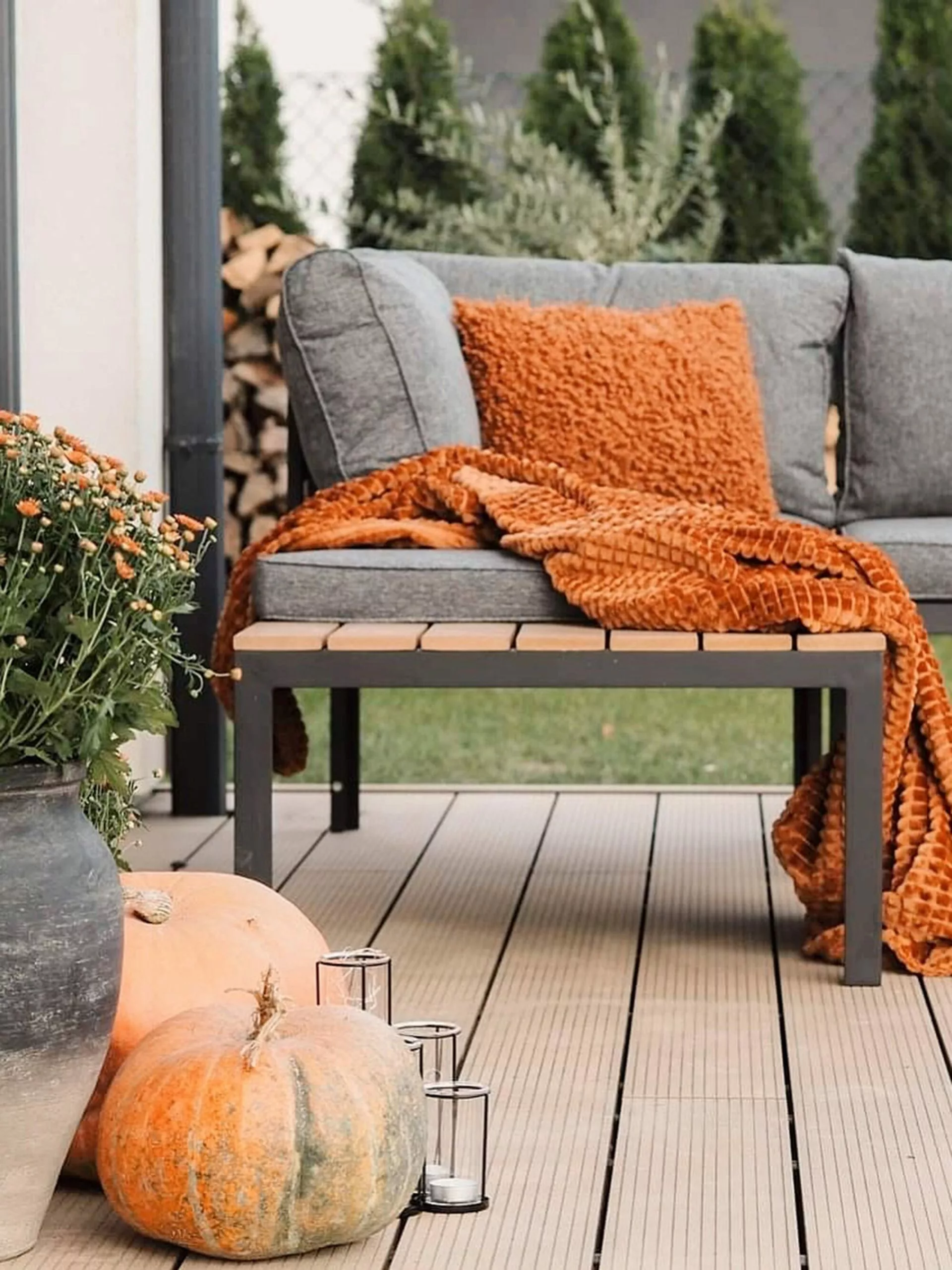 Beliani Loungeset 4-zits Aluminium Zwart/grijs PIENZA - Afbeelding 4