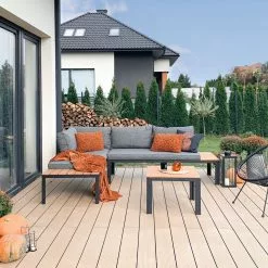 Beliani Loungeset 4-zits Aluminium Zwart/grijs PIENZA -Exporteren Stoelen Winkel undef src sa picid 810514 type whitesh image 1 scaled