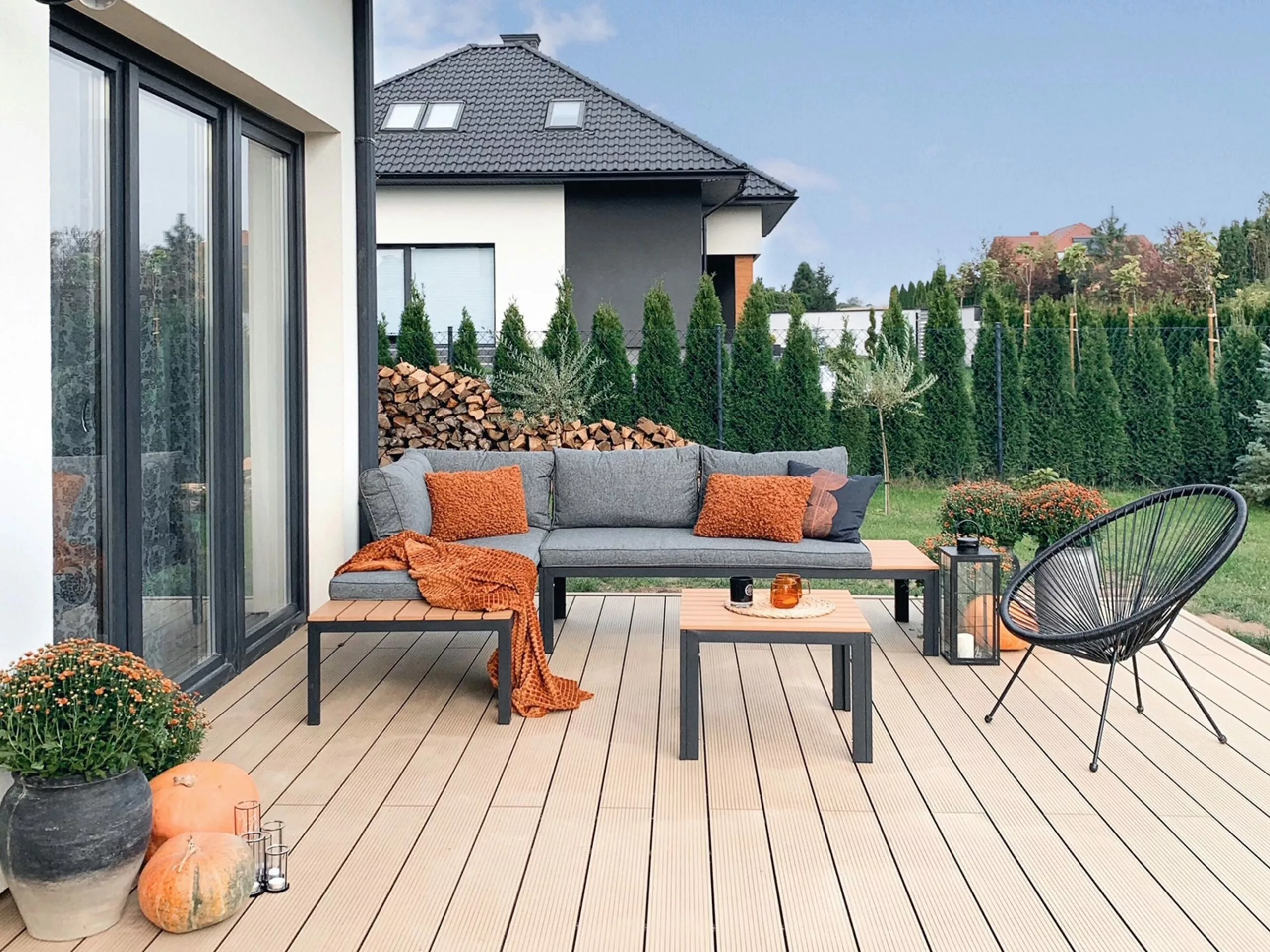 Beliani Loungeset 4-zits Aluminium Zwart/grijs PIENZA - Afbeelding 6