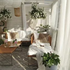 Beliani Loungeset 4-zits Acaciahout Wit BERMUDA -Exporteren Stoelen Winkel undef src sa picid 811121 type whitesh image 1 scaled