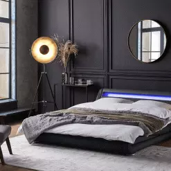 Beliani Waterbed Kunstleer Zwart Met LED Multicolor In Diverse Formaten AVIGNON -Exporteren Stoelen Winkel undef src sa picid 813715 type whitesh image