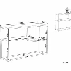 Beliani Sidetable Donkerbruin/zwart BELMONT -Exporteren Stoelen Winkel undef src sa picid 814904 type whitesh image scaled