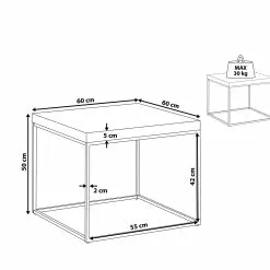 Beliani Bijzettafel Betonlook DELANO -Exporteren Stoelen Winkel undef src sa picid 815090 type whitesh image scaled