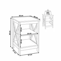 Beliani Bijzettafel Wit FOSTER -Exporteren Stoelen Winkel undef src sa picid 815112 type whitesh image scaled