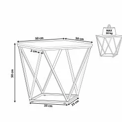 Beliani Bijzettafel Marmerlook Zwart/goud MALIBU -Exporteren Stoelen Winkel undef src sa picid 815116 type whitesh image scaled