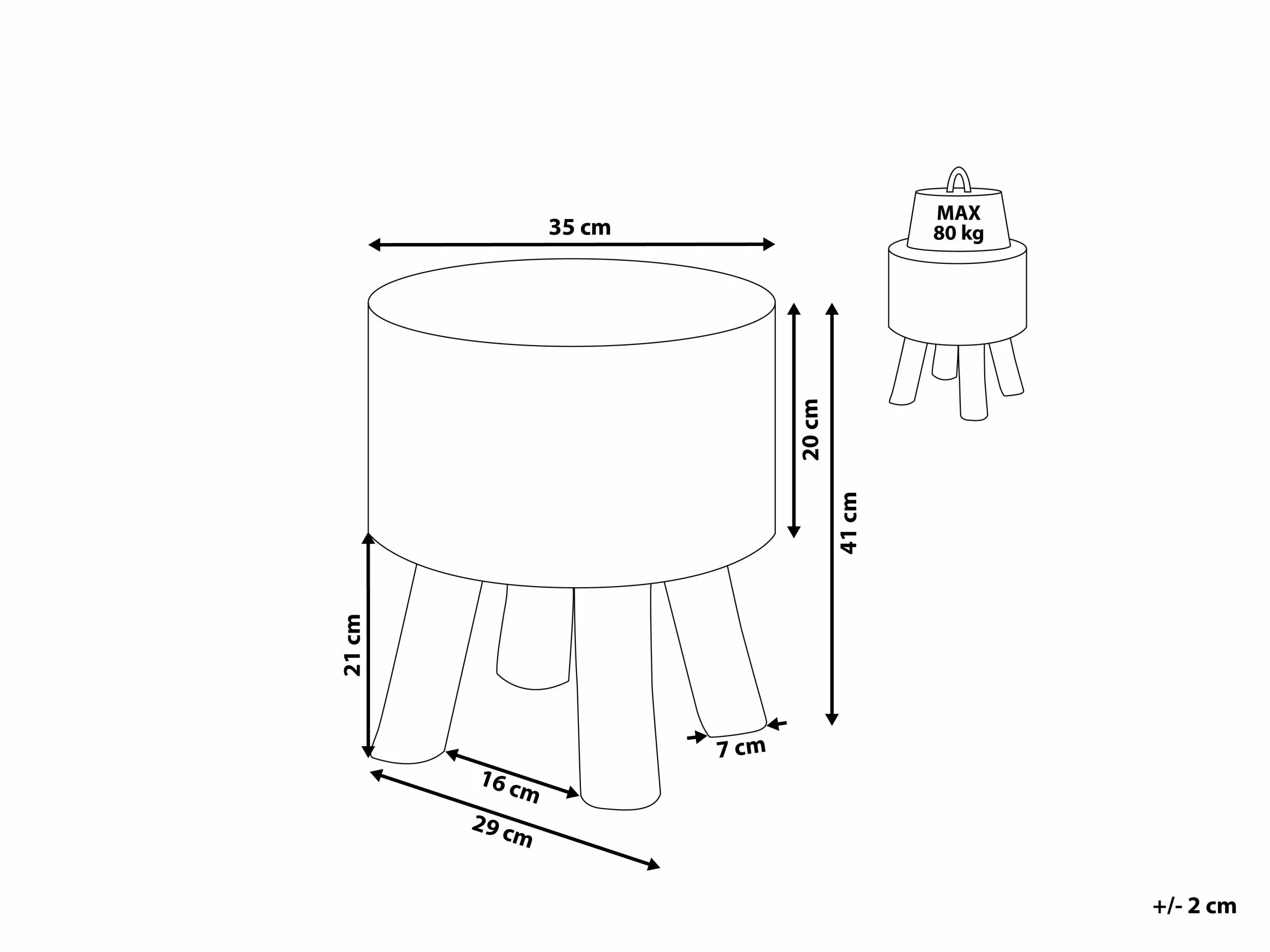 Beliani Bijzettafel Teakhout TULITA - Afbeelding 10