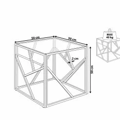 Beliani Bijzettafel Glas/zilver ORLAND -Exporteren Stoelen Winkel undef src sa picid 815345 type whitesh image scaled