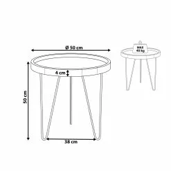 Beliani Bijzettafel Bruin BONDISS -Exporteren Stoelen Winkel undef src sa picid 815460 type whitesh image scaled