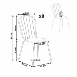 Beliani Tuinstoel Set Van 8 Metaal Lichtblauw CALVI -Exporteren Stoelen Winkel undef src sa picid 815626 type whitesh image scaled