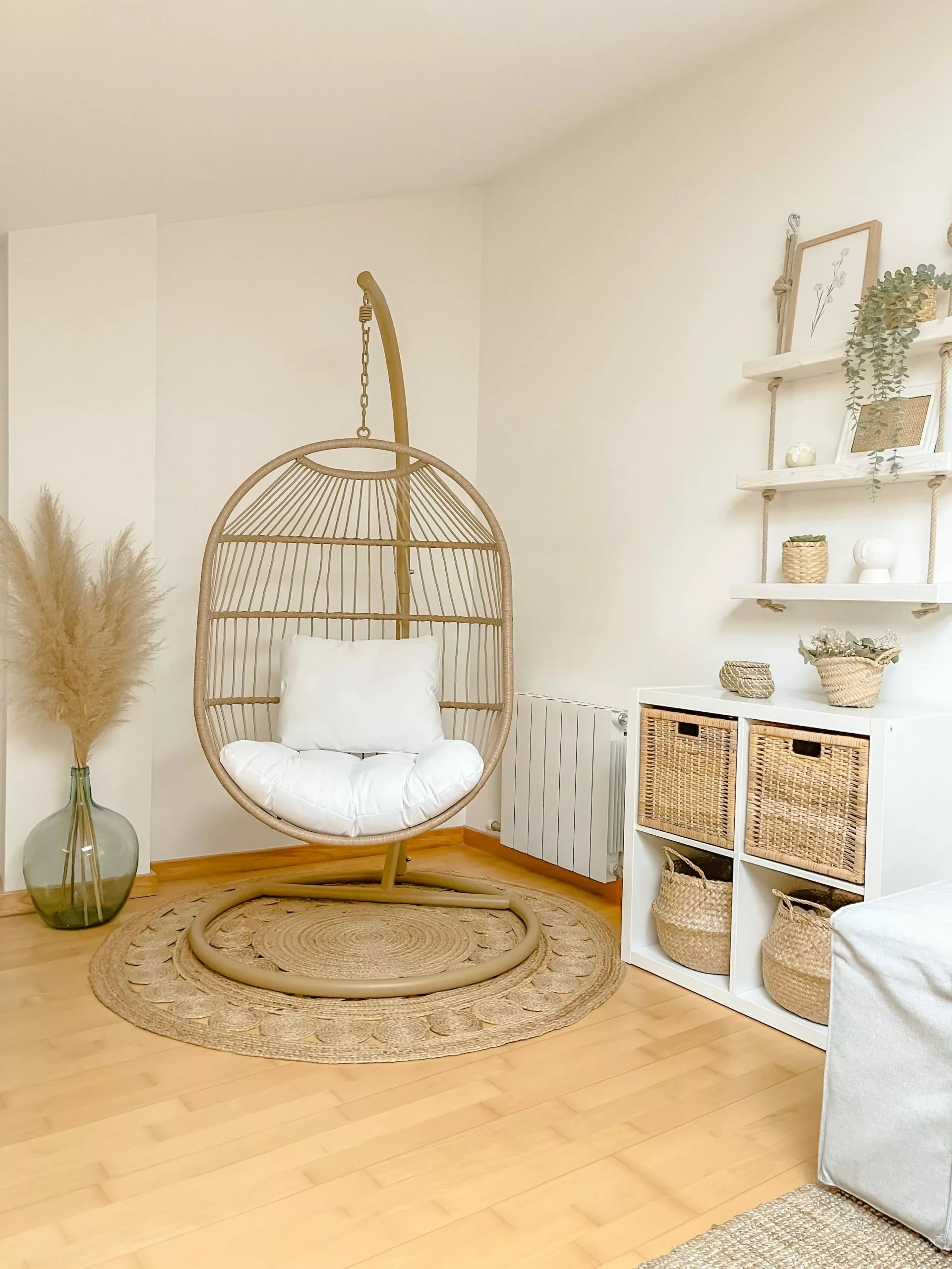 Beliani Hangstoel Met Standaard Rotan Natuurlijk ALBA 11 Beliani Hangstoel Met Standaard Rotan Natuurlijk ALBA - Afbeelding 9