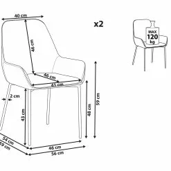 Beliani Eetkamerstoel Set Van 2 Corduroy Donkerblauw LOVERNA -Exporteren Stoelen Winkel undef src sa picid 816765 type whitesh image scaled