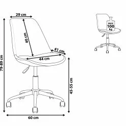 Beliani Bureaustoel Kunstleer Grijs DAKOTA II -Exporteren Stoelen Winkel undef src sa picid 816781 type whitesh image scaled
