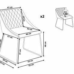 Beliani Eetkamerstoel Set Van 2 Fluweel Lichtblauw ARCATA -Exporteren Stoelen Winkel undef src sa picid 816799 type whitesh image scaled