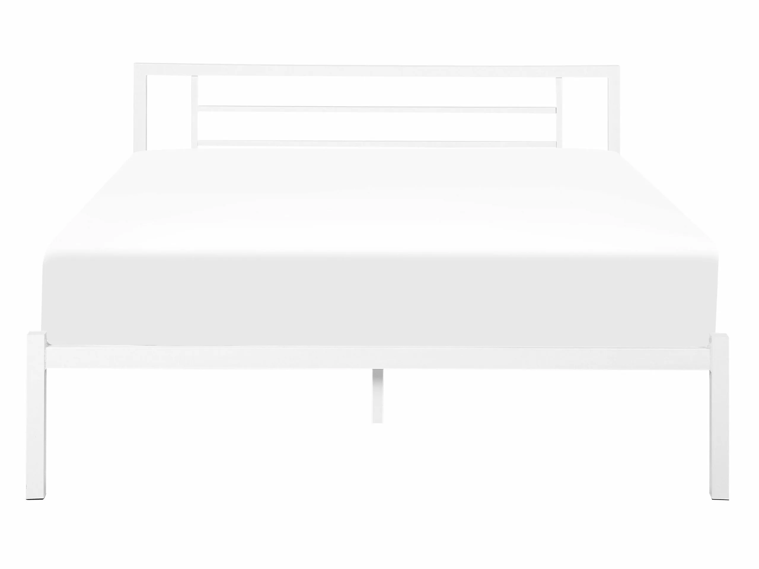 Beliani Bed Metaal Wit In Diverse Formaten CUSSET 5 Beliani Bed Metaal Wit In Diverse Formaten CUSSET - Afbeelding 3