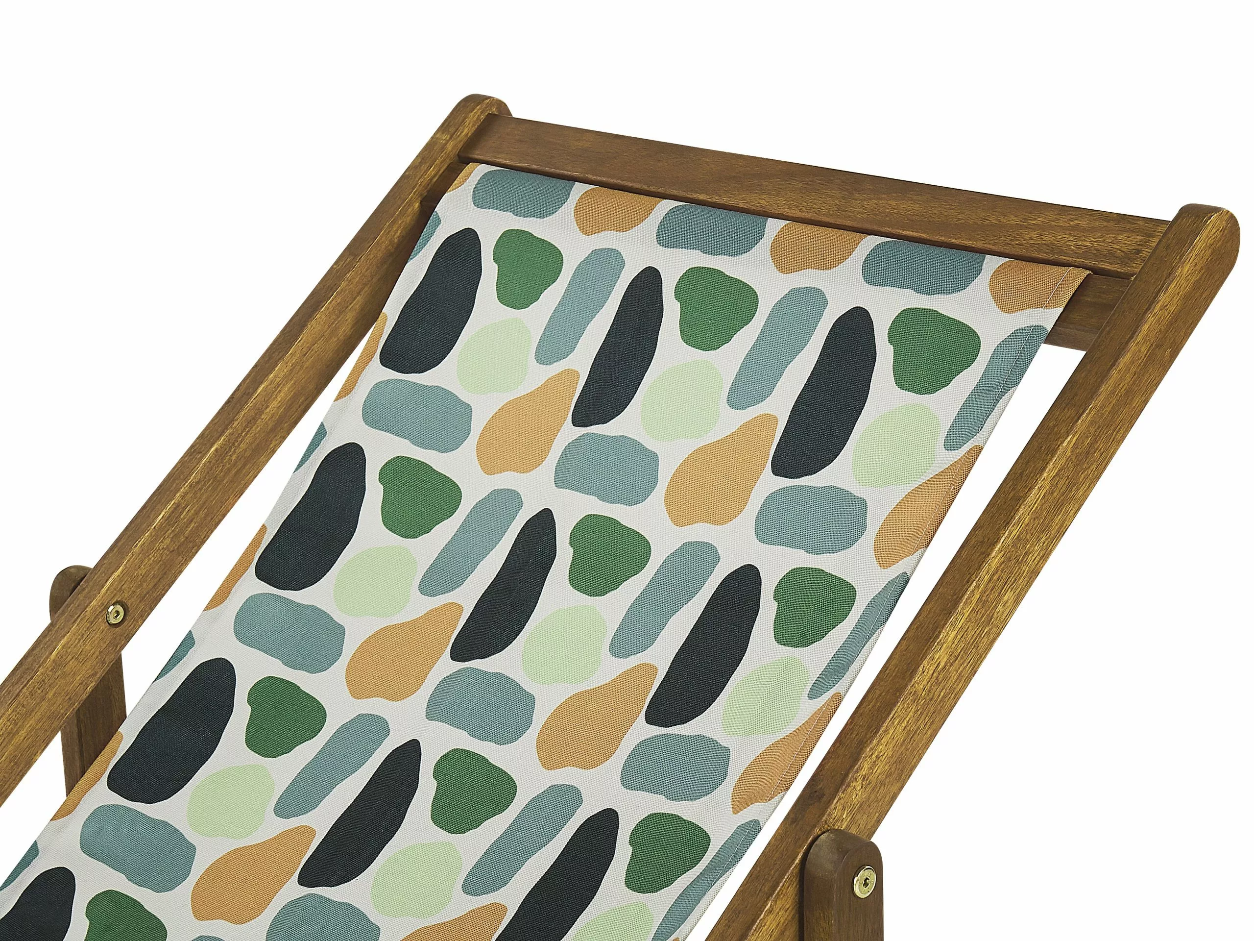 Beliani Ligstoel Set Van 2 Lichthout Meerkleurig ANZIO - Afbeelding 4