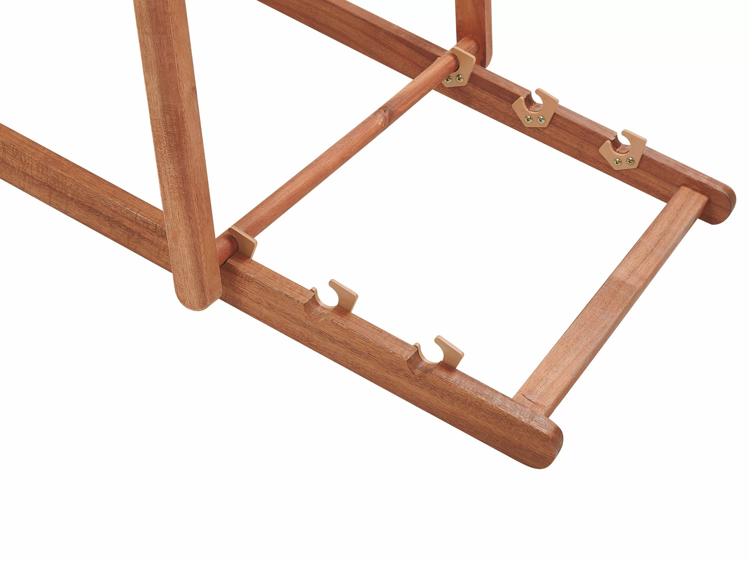 Beliani Ligstoel Set Van 2 Acaciahout Stof Dieren ANZIO - Afbeelding 7